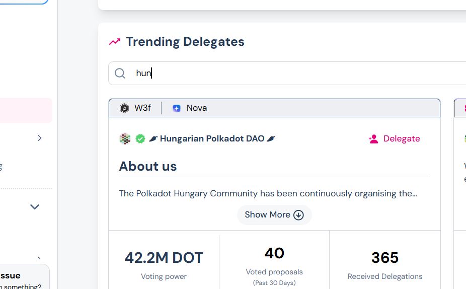 Magyar Polkadot DAO keresése